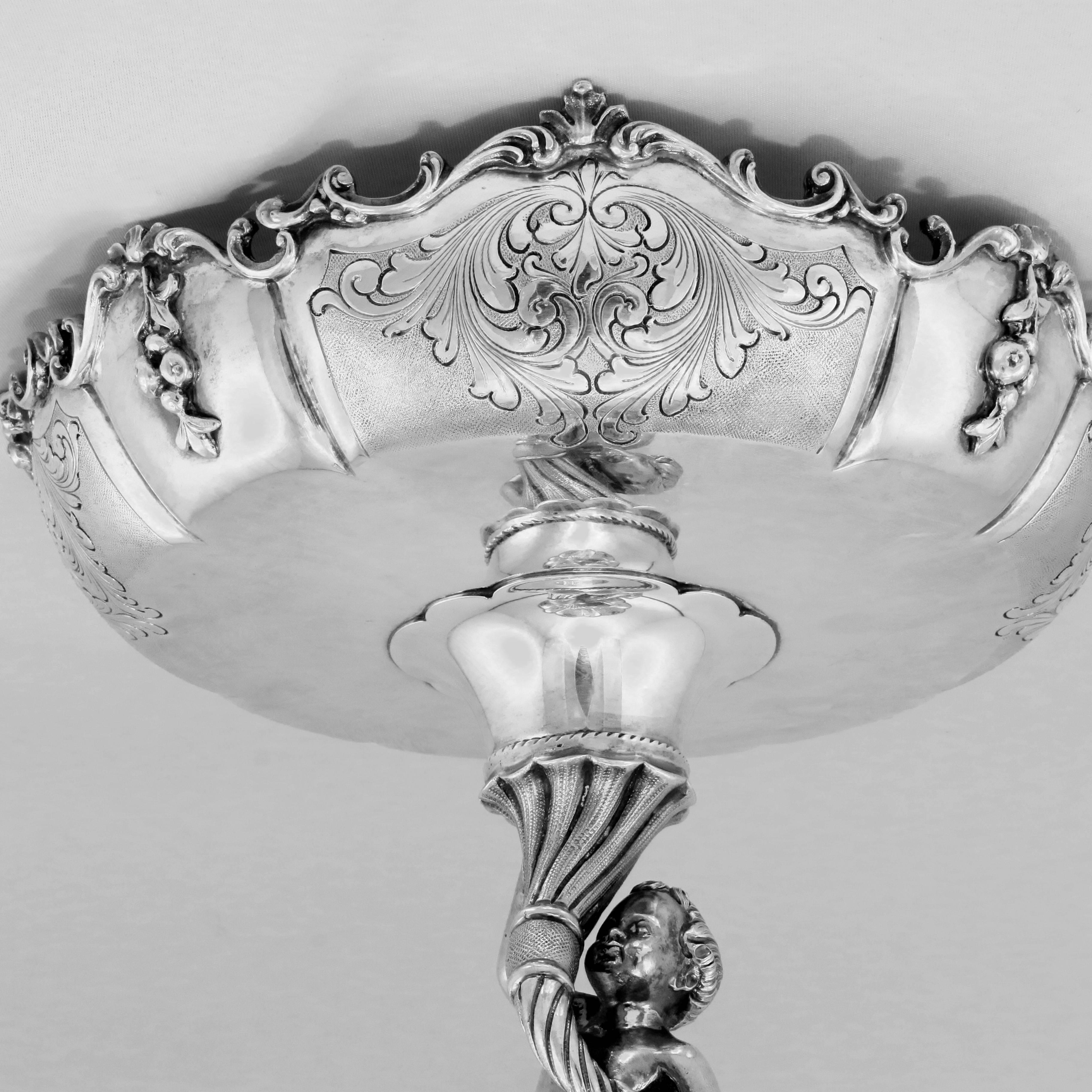 Fine Florentine Neo-Renaissance Silver Comport For Sale 1