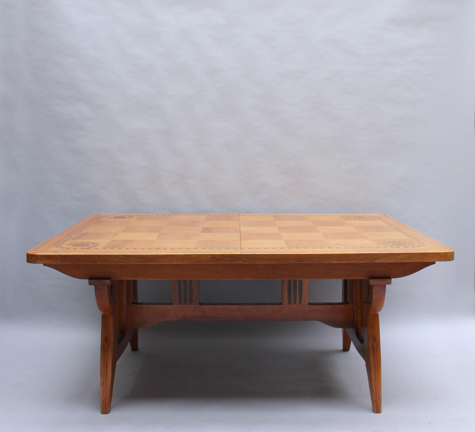 Art Nouveau Fine French 1920's Rectangular Dining Table by Paul Huillard For Sale