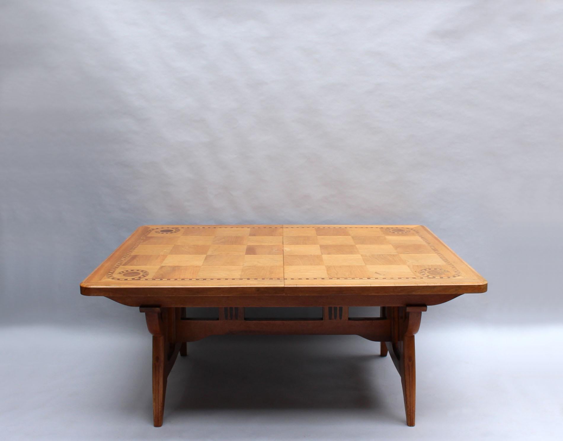 Marquetry Fine French 1920's Rectangular Dining Table by Paul Huillard For Sale