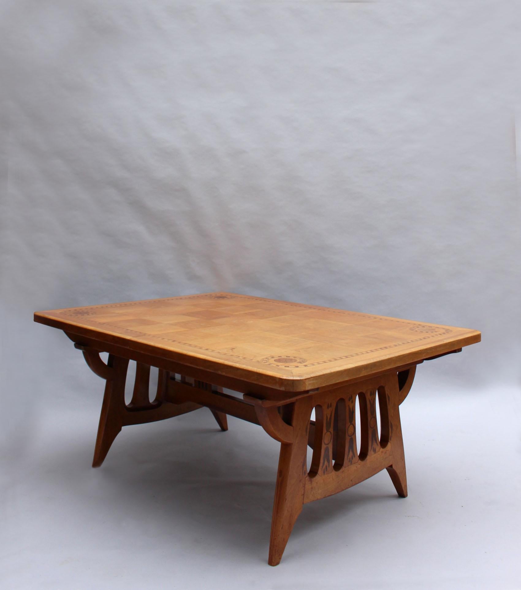 Fine French 1920's Rectangular Dining Table by Paul Huillard In Good Condition For Sale In Long Island City, NY