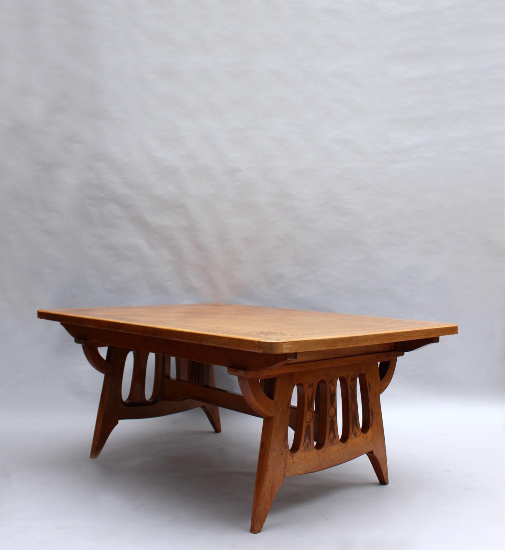 Early 20th Century Fine French 1920's Rectangular Dining Table by Paul Huillard For Sale