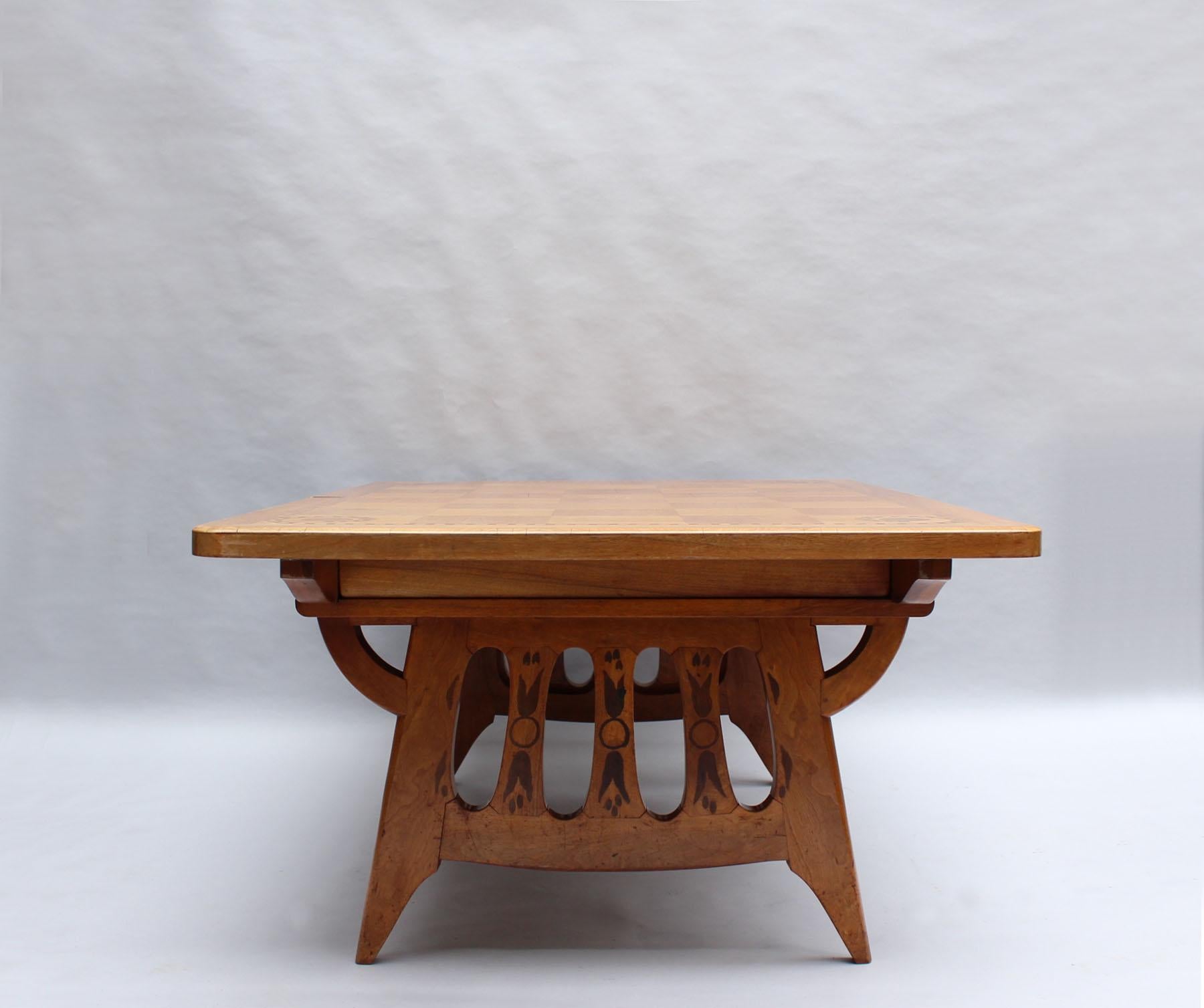 Mesa de comedor rectangular francesa de los años 20 de Paul Huillard principios del siglo XX en venta