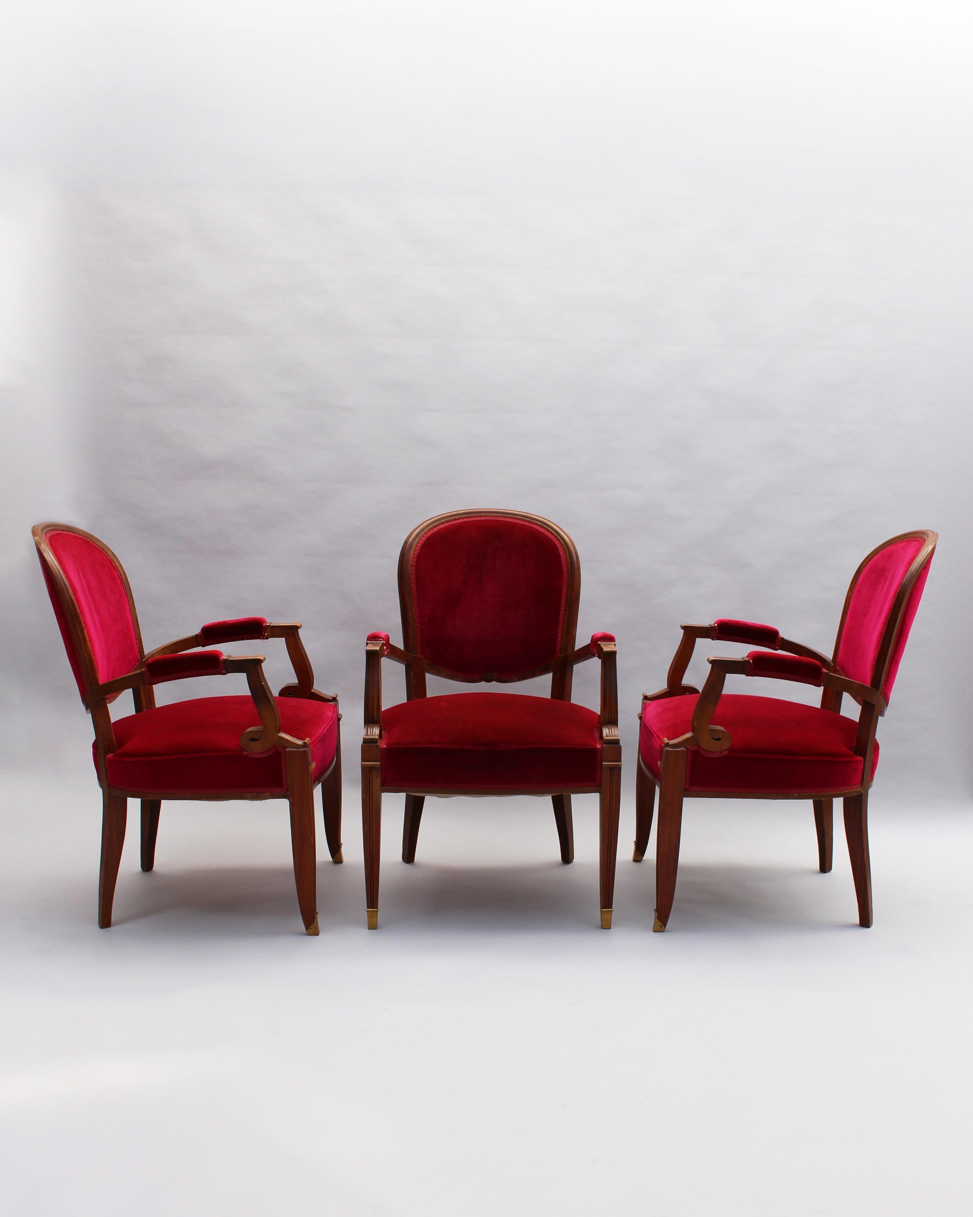 Milieu du XXe siècle French Room Room 5 pièces des années 1930 par Jules Leleu en vente
