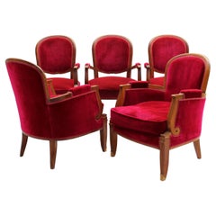 Fine French 1930s 5 piece Living Room Set by Jules Leleu