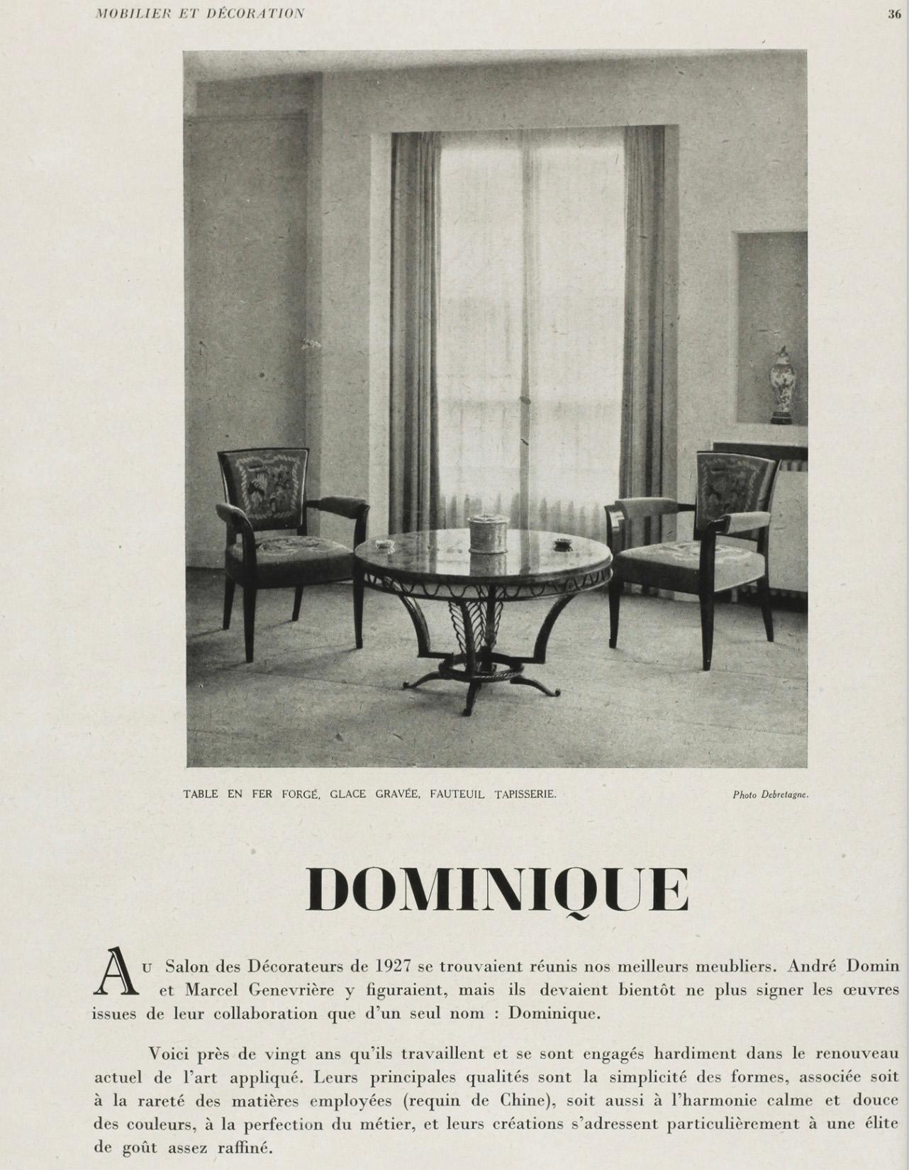 Ensemble de salon 7 pièces des années 1930 par Dominique en vente 13