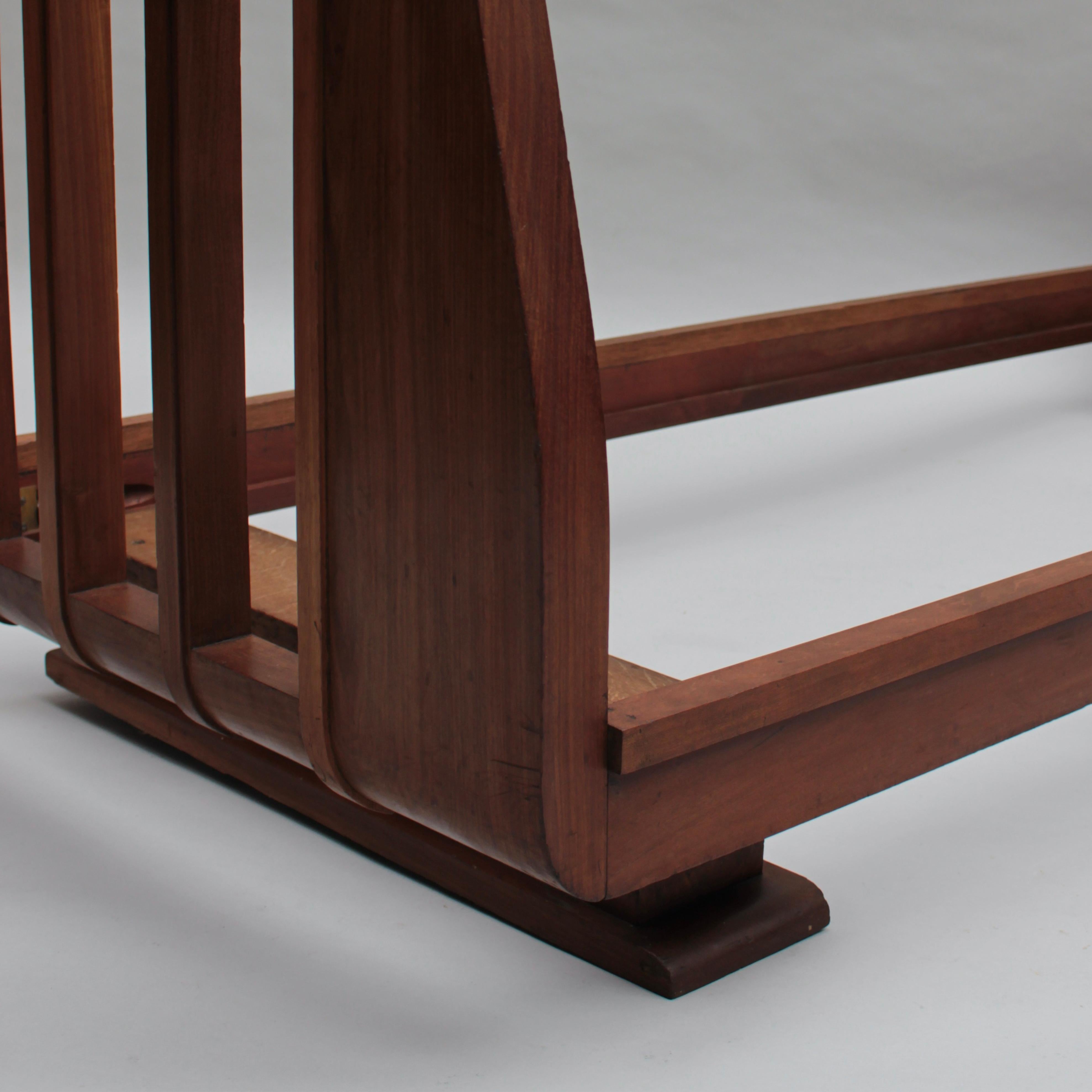 Belle banquette/ canapé française des années 1930 attribuée à Lucien Rollin en vente 3