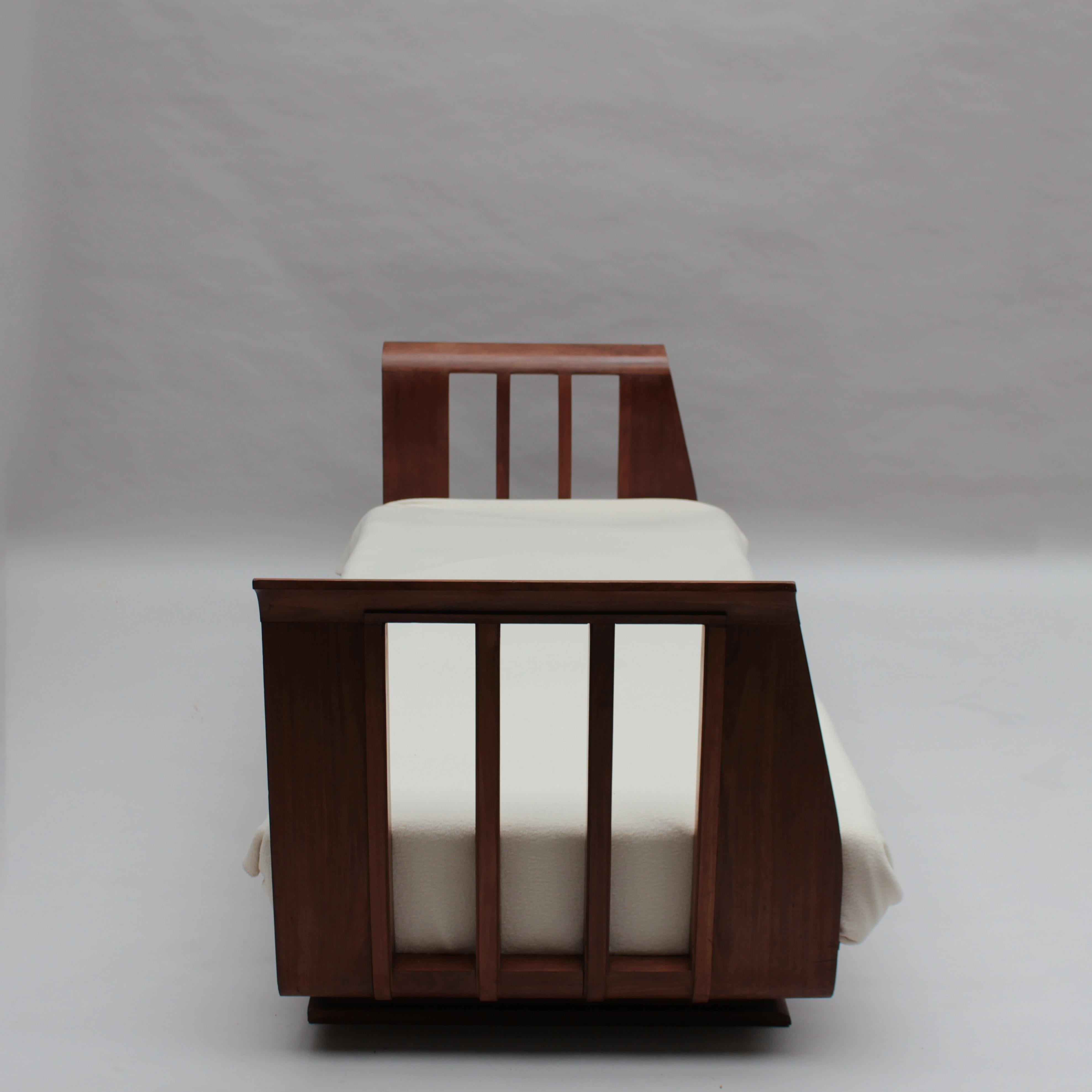 Français Belle banquette/ canapé française des années 1930 attribuée à Lucien Rollin en vente