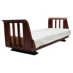 Belle banquette/ canapé française des années 1930 attribuée à Lucien Rollin