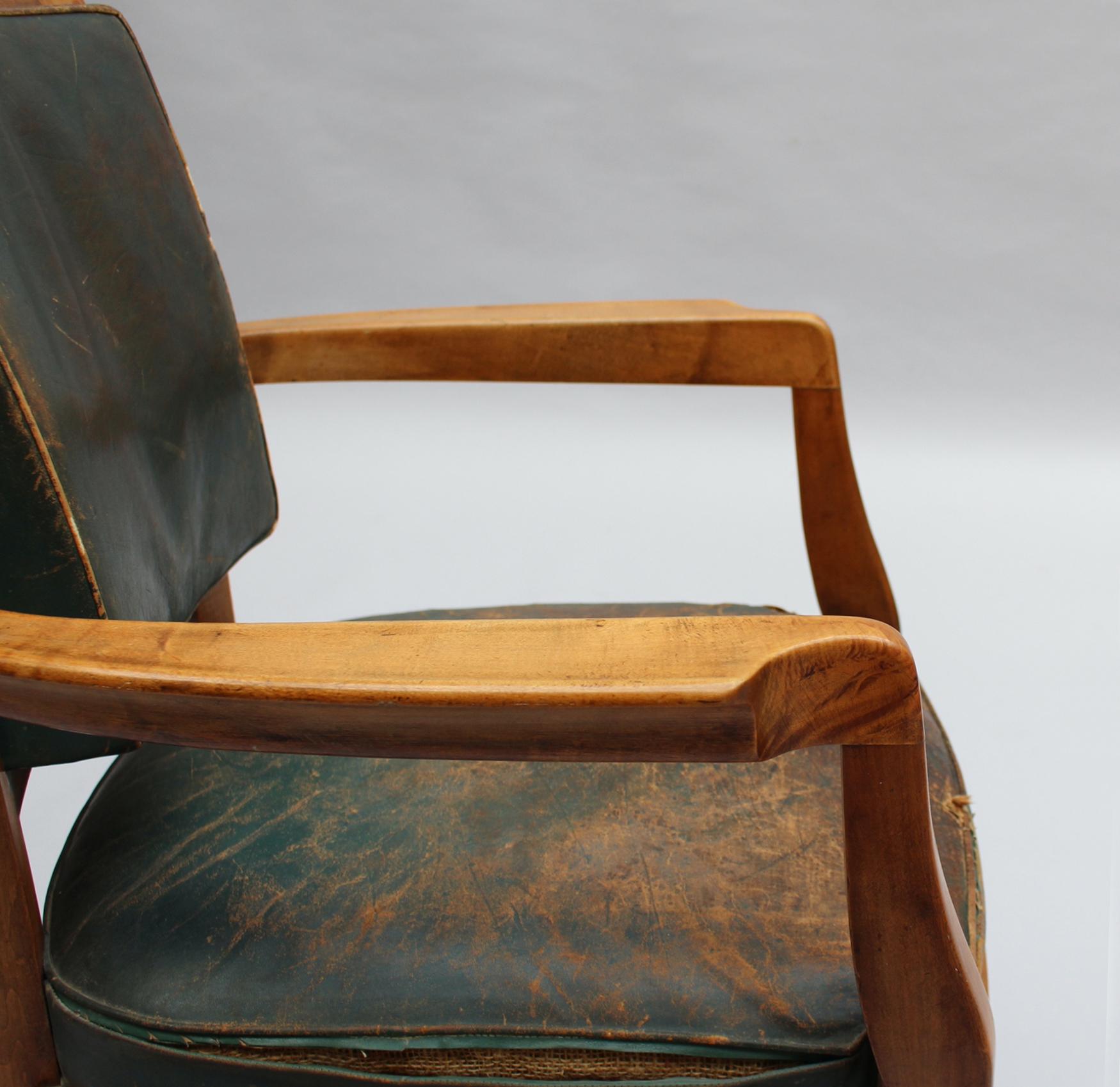 Fine French 1930s Desk Chair Attributed to Alfred Porteneuve For Sale 4