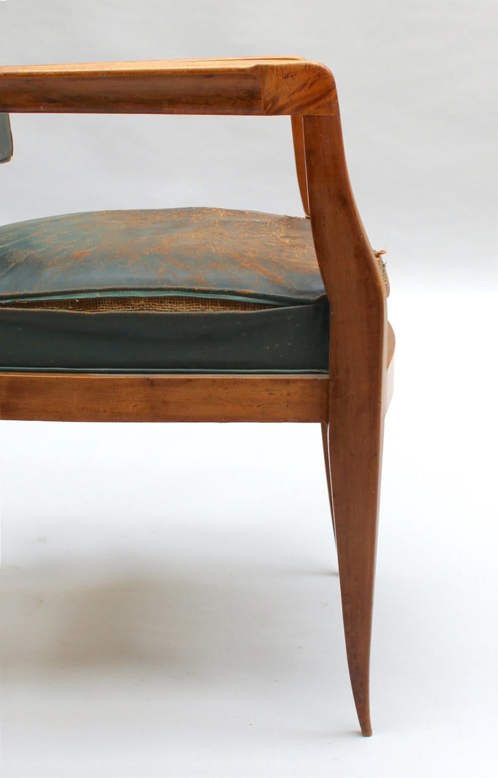 Fine French 1930s Desk Chair Attributed to Alfred Porteneuve For Sale 5
