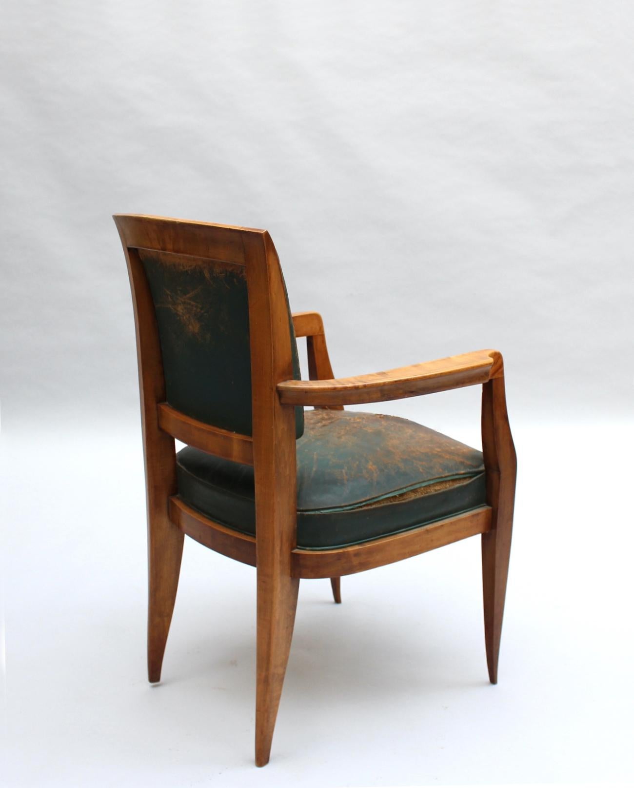 Mid-20th Century Fine French 1930s Desk Chair Attributed to Alfred Porteneuve For Sale