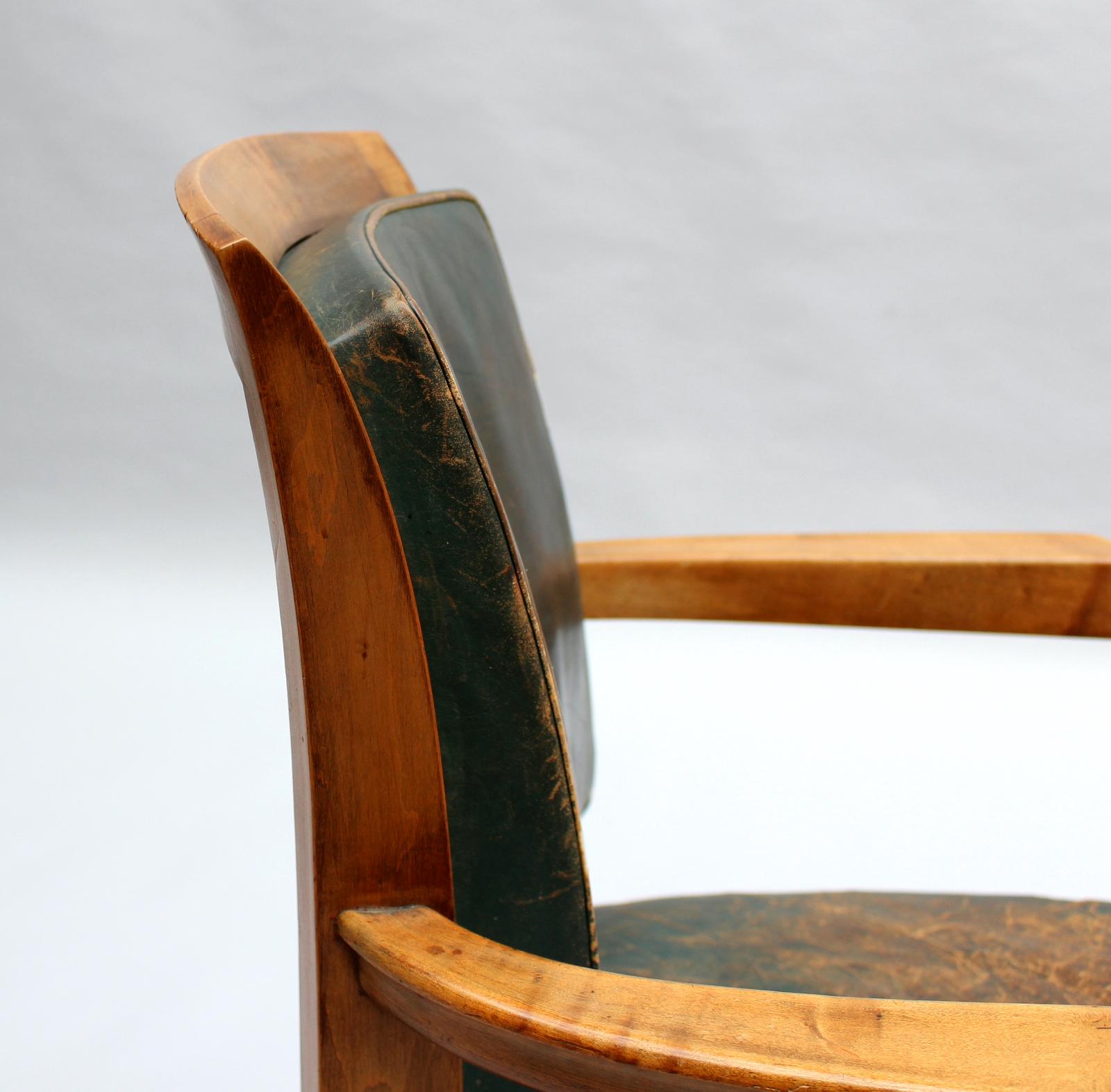 Fine French 1930s Desk Chair Attributed to Alfred Porteneuve For Sale 2
