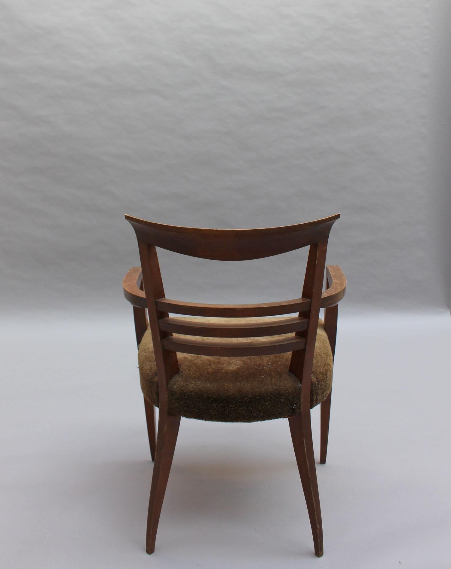 Wood Fine French 1930s Desk Chair For Sale