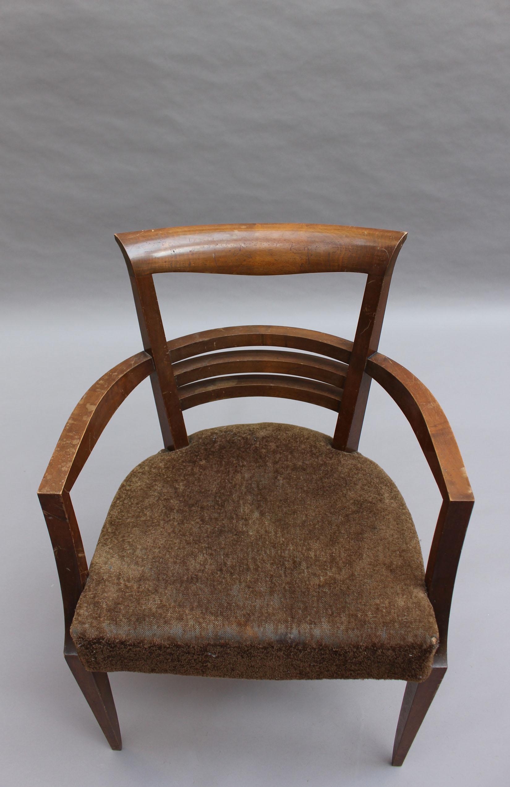 Fine French 1930s Desk Chair For Sale 1