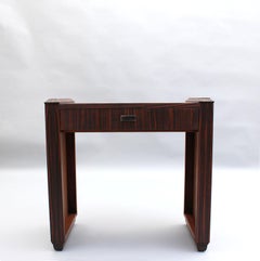 Table à écrire française des années 1930 en ébène de Macassar