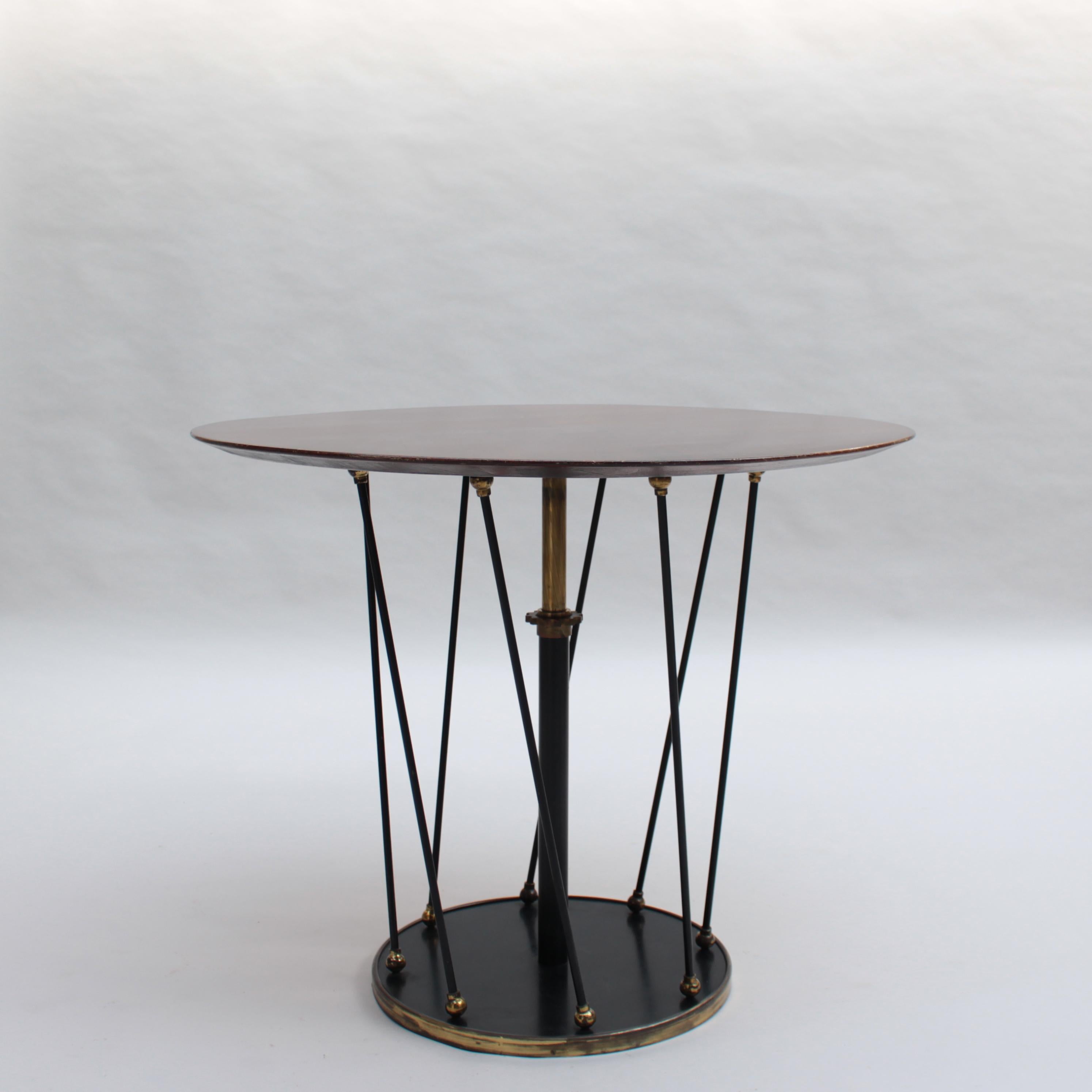 Mid-Century Modern Table d'appoint/d'appoint réglable française des années 1940 par Martin et Guenier en vente