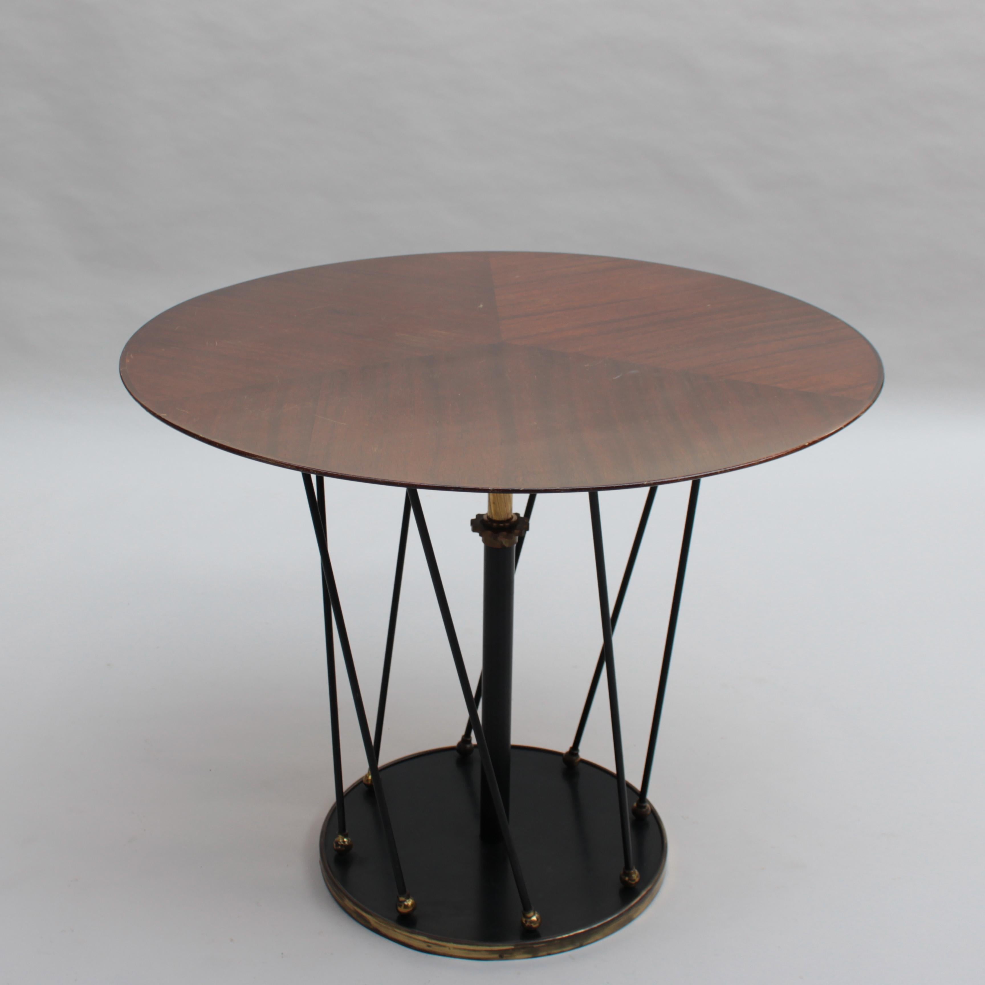 Table d'appoint/d'appoint réglable française des années 1940 par Martin et Guenier Bon état - En vente à Long Island City, NY