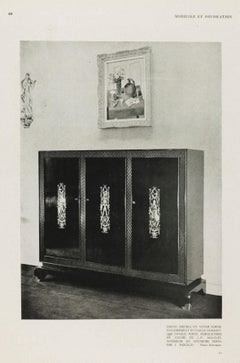 Armoire française des années 1940 par Jean Pascaud, marqueterie de J.D Malcles