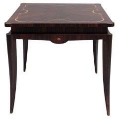 Fine French 1940s Ebony Macassar Game Table