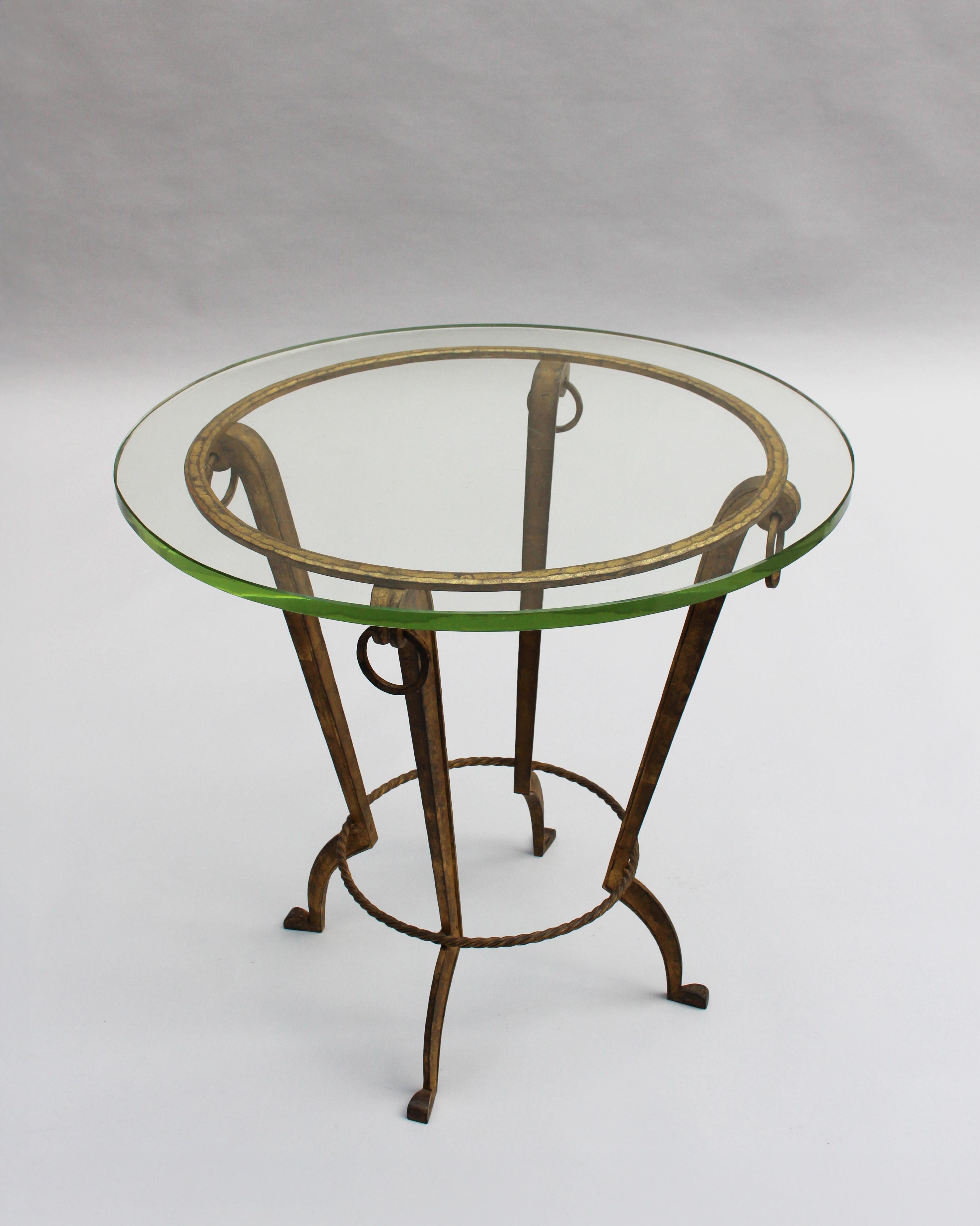 Fine French 1940's Gueridon / Side Table by Maison Ramsay In Good Condition For Sale In Long Island City, NY