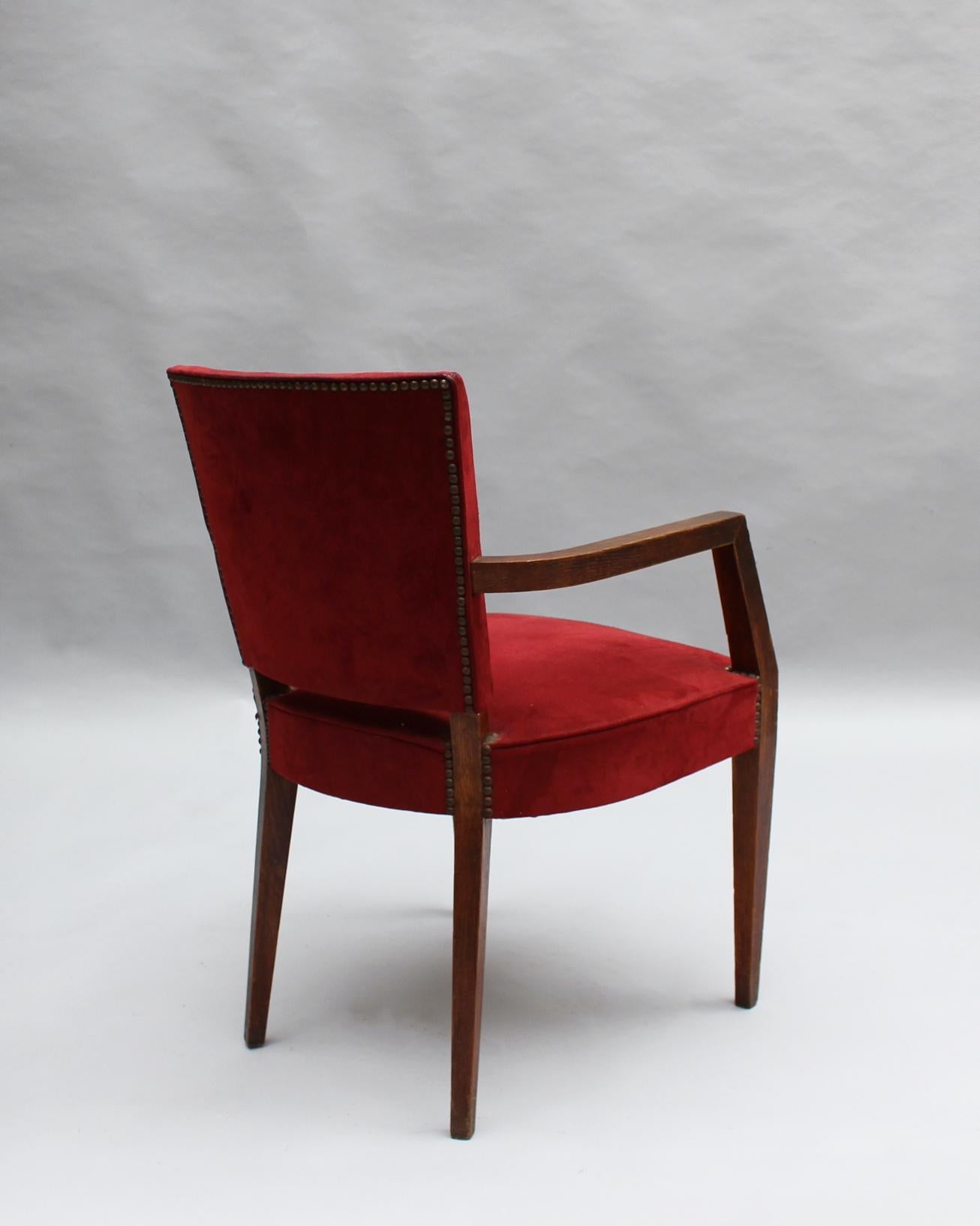 Mid-20th Century Fine French 1940s Oak Armchair For Sale