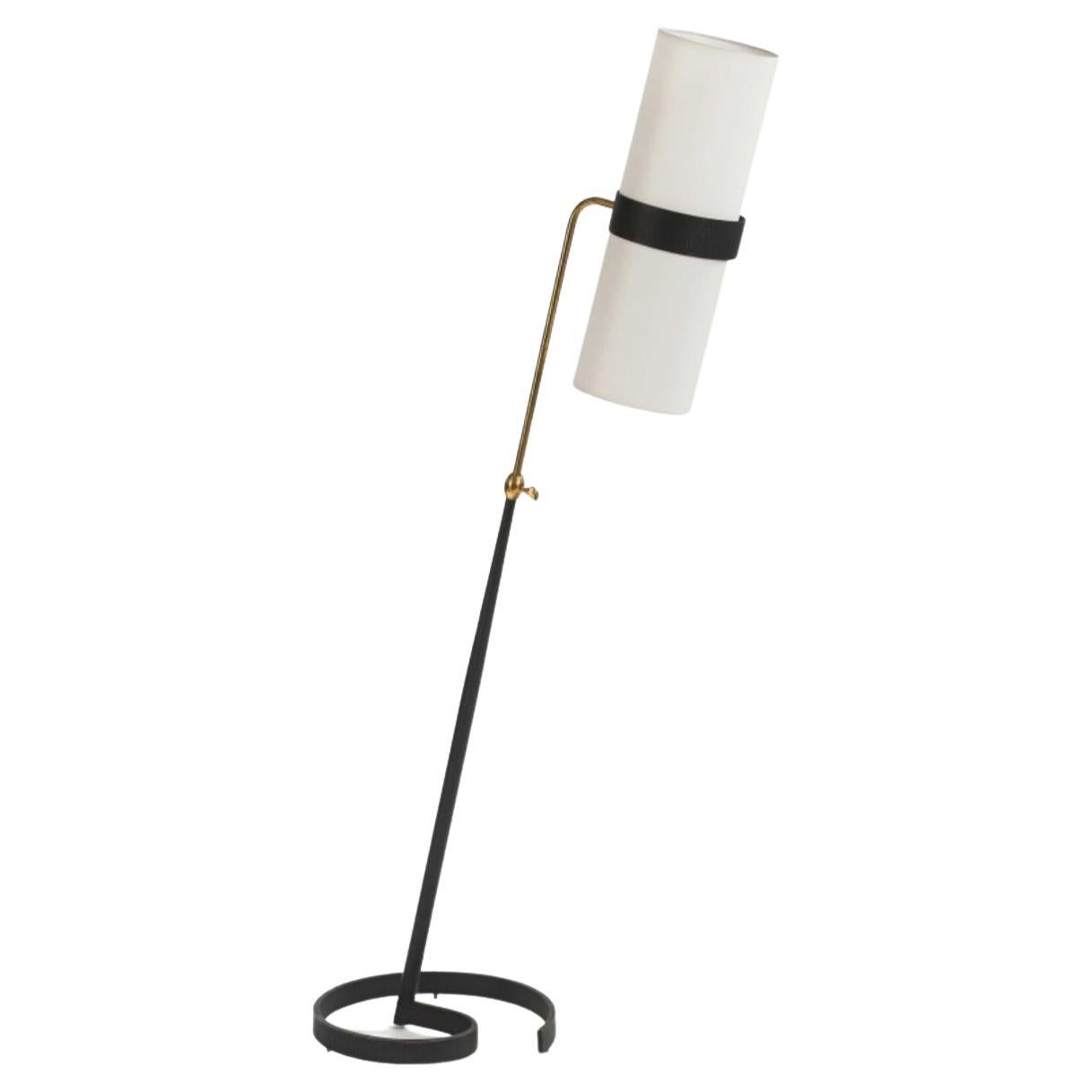 Gustave Gautier and Jacques Biny Fine French  Adjustable Floor Lamp  For Sale