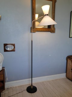 Fine French 1950s Adjustable Floor Lamp by Lunel France Rene Mathieu Arlus