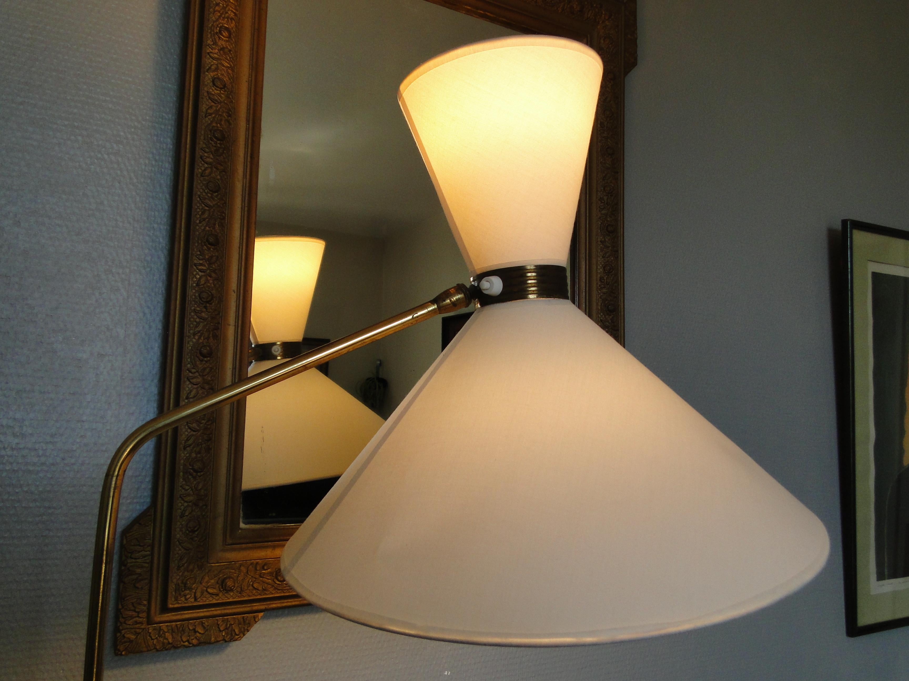 Mid-Century Modern Fine French 1950s Adjustable Floor Lamp by Lunel France Rene Mathieu Arlus