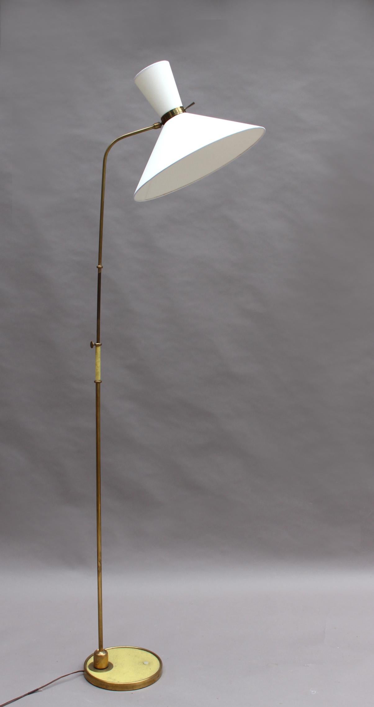 Mid-Century Modern Fine French 1950s Adjustable Floor Lamp by Maison Lunel (2 available)