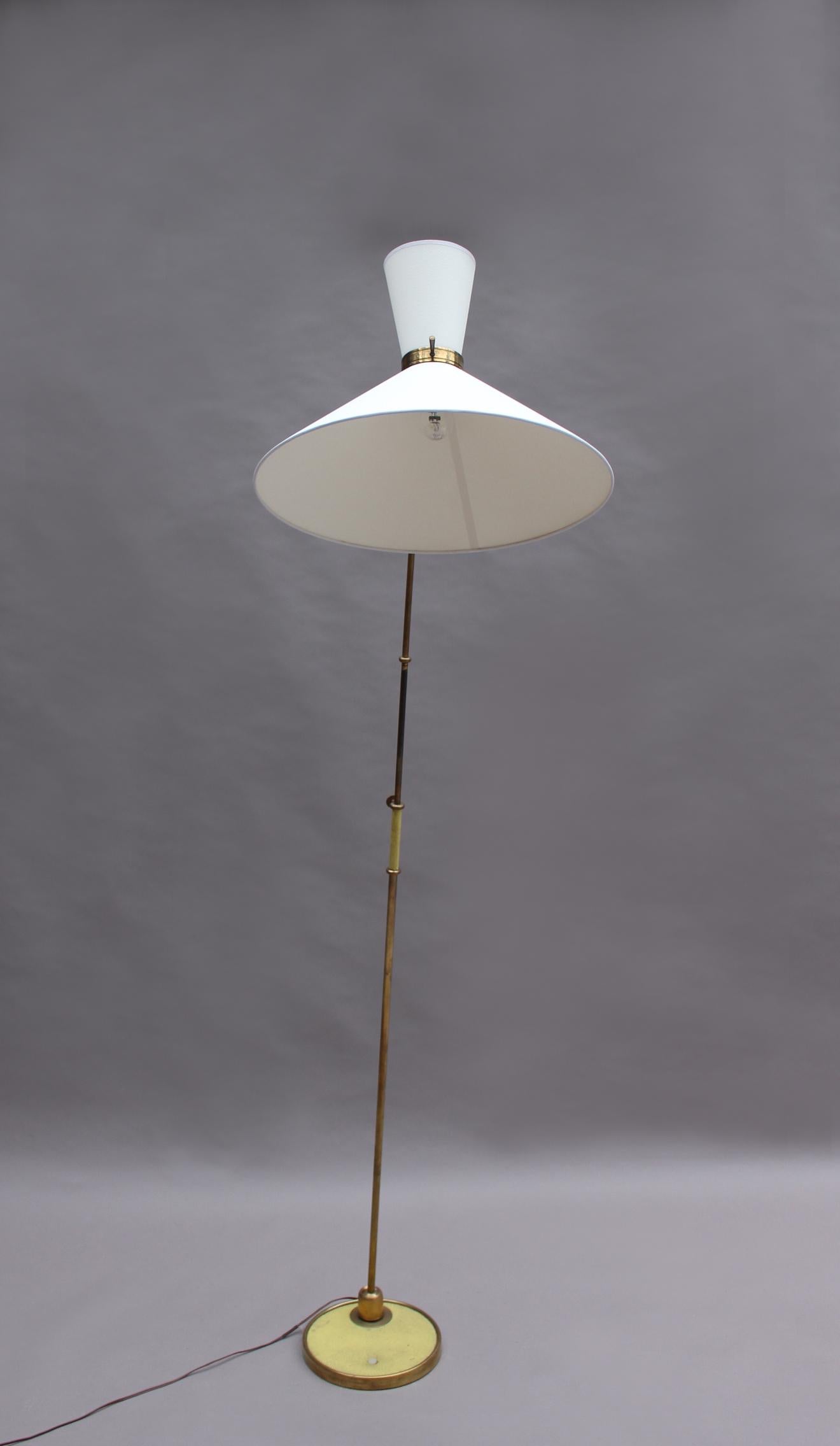 Fine French 1950s Adjustable Floor Lamp by Maison Lunel (2 available) In Good Condition In Long Island City, NY