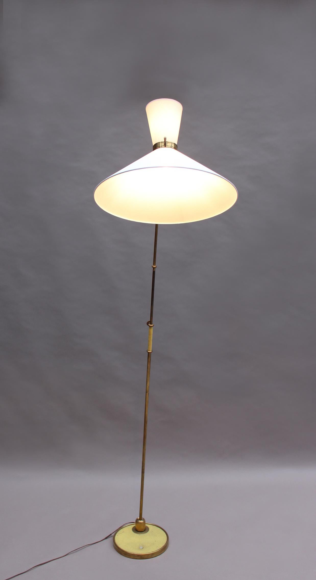 Mid-20th Century Fine French 1950s Adjustable Floor Lamp by Maison Lunel (2 available)