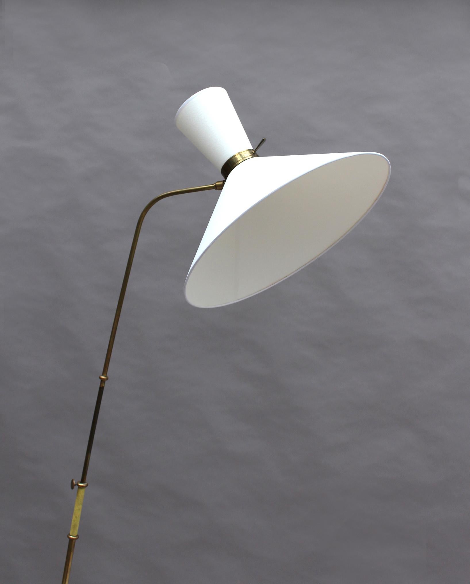 Fine French 1950s Adjustable Floor Lamp by Maison Lunel (2 available) For Sale 1