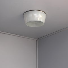 Französische Einbaubeleuchtung aus Gussglas von Holophane aus den 1950er Jahren