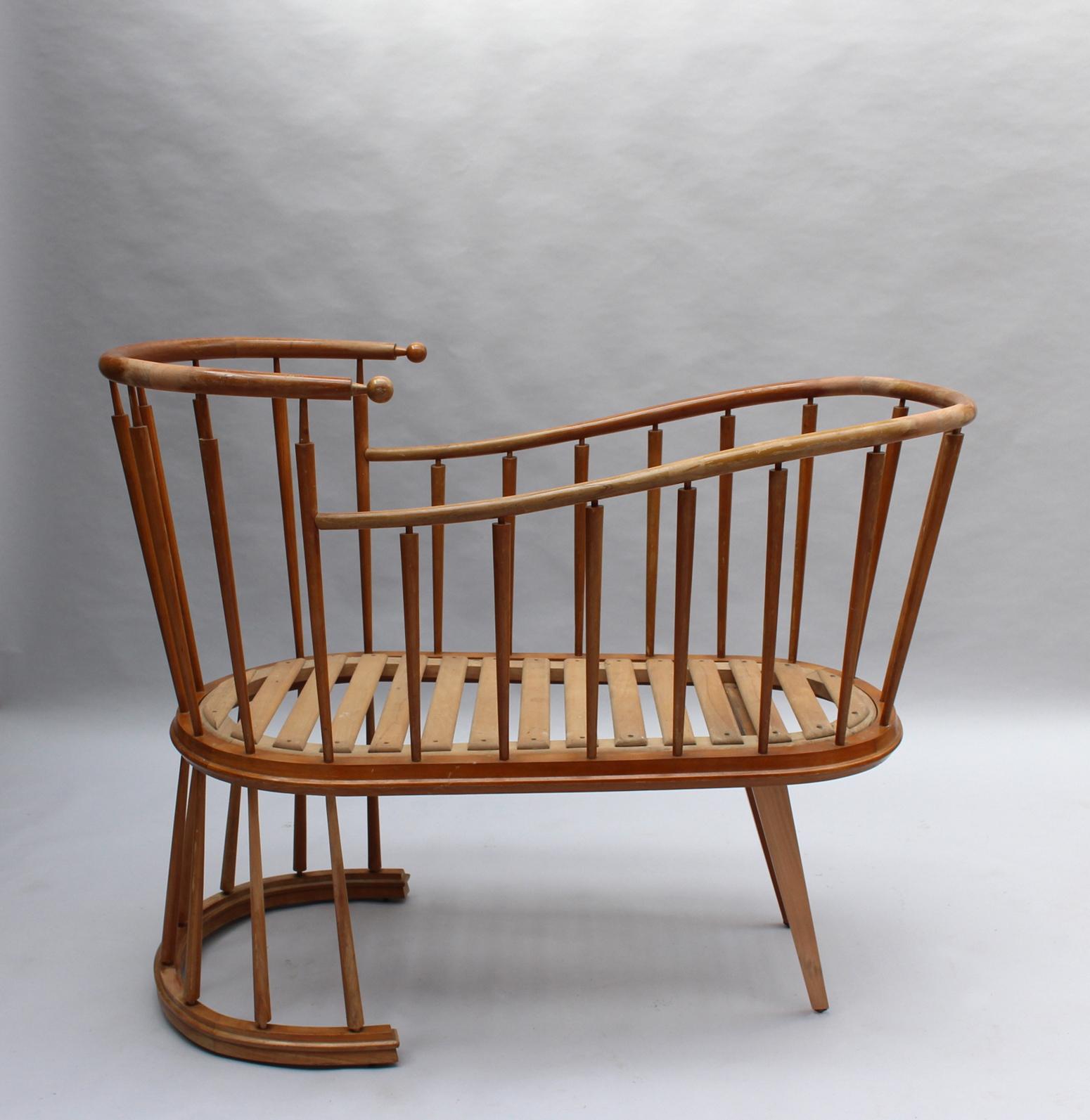 Fine French 1950s Cradle by Max Ingrand For Sale 7