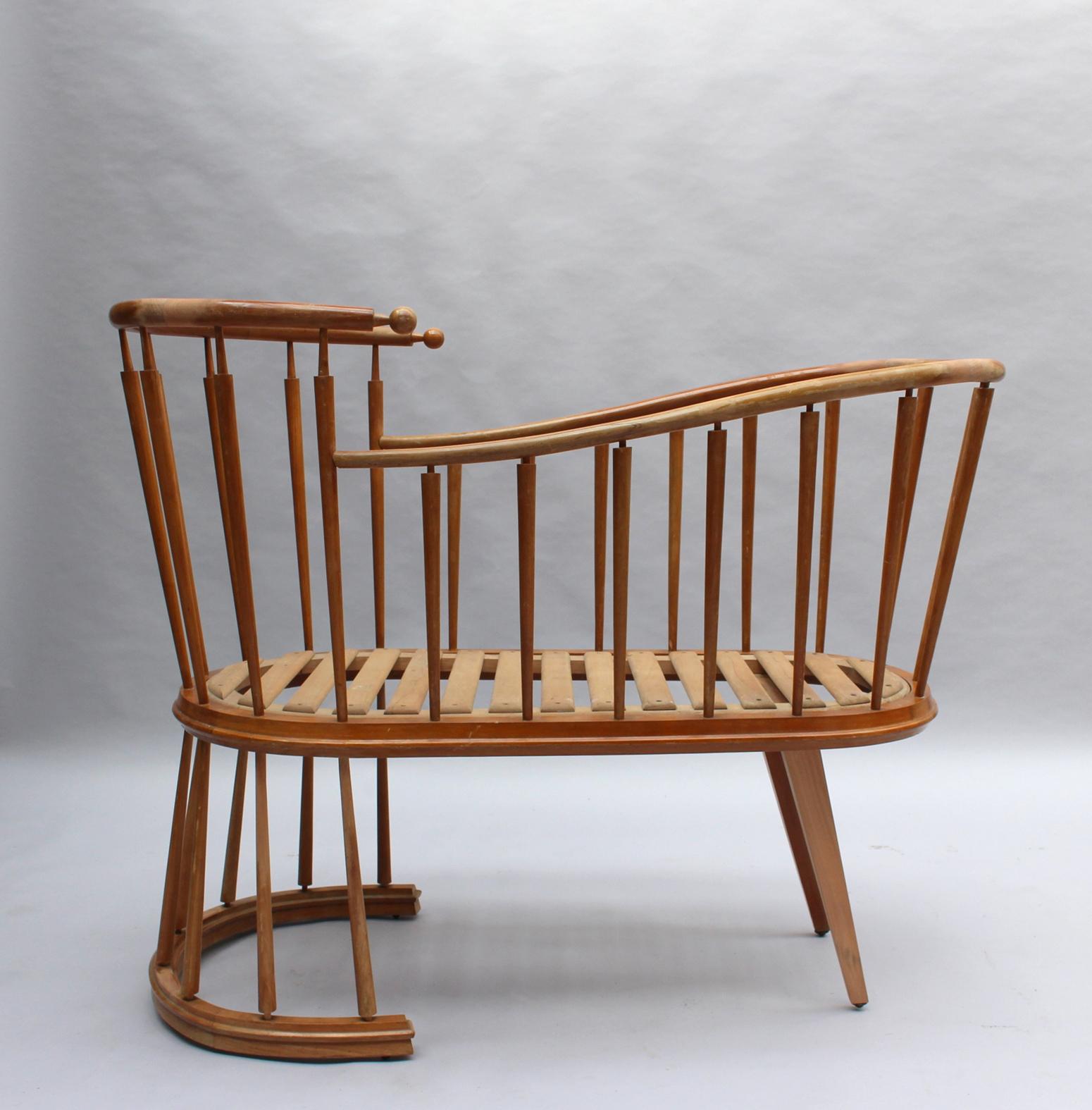 Mid-Century Modern Fine French 1950s Cradle by Max Ingrand For Sale