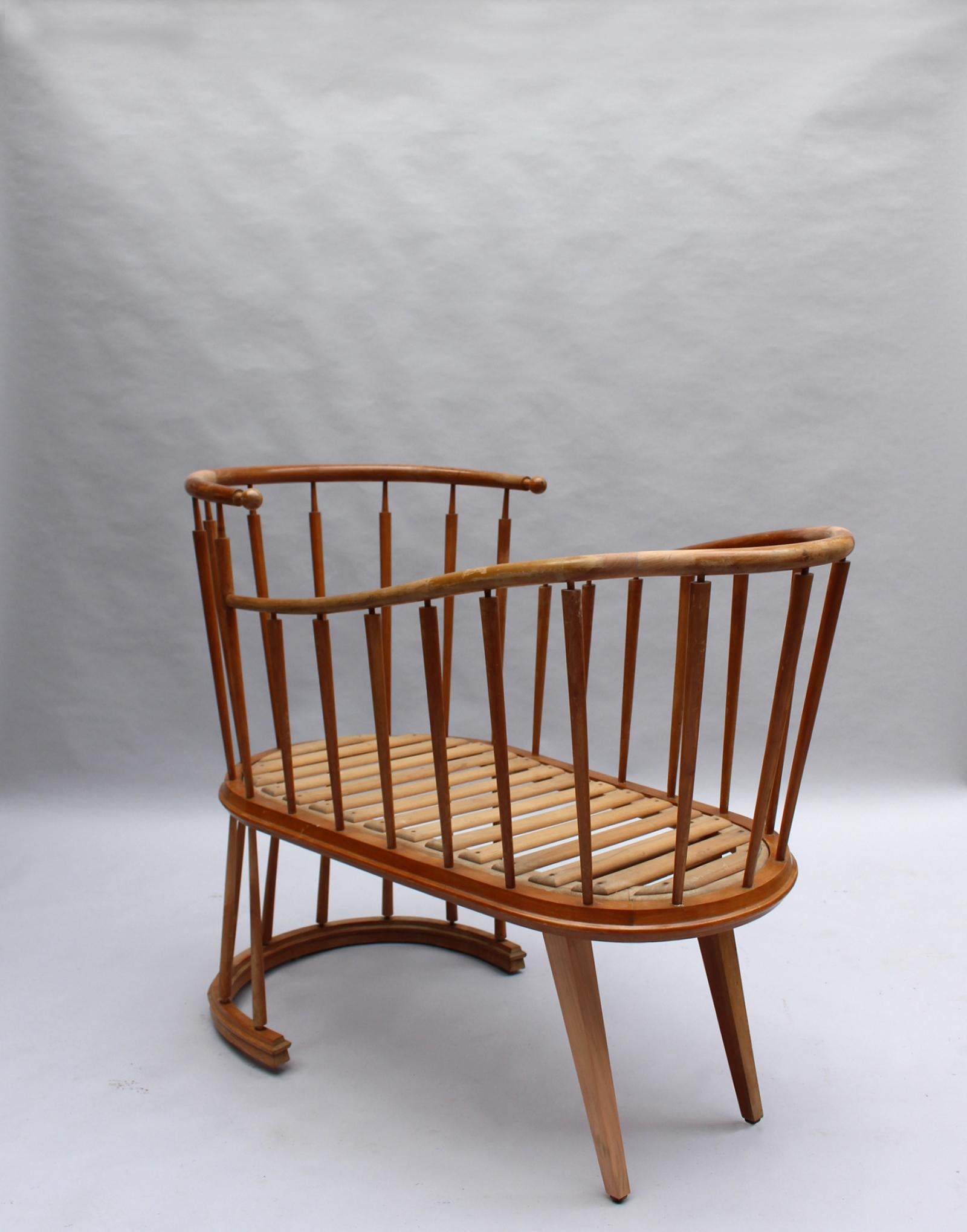 Mid-20th Century Fine French 1950s Cradle by Max Ingrand For Sale