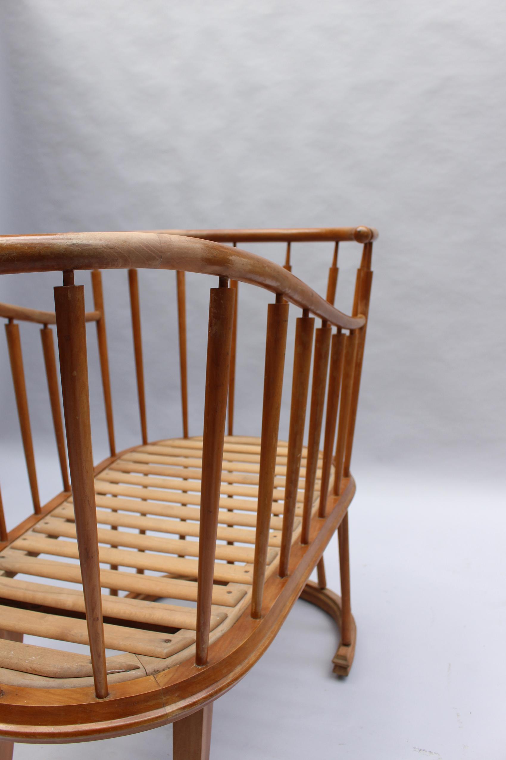 Fine French 1950s Cradle by Max Ingrand For Sale 2