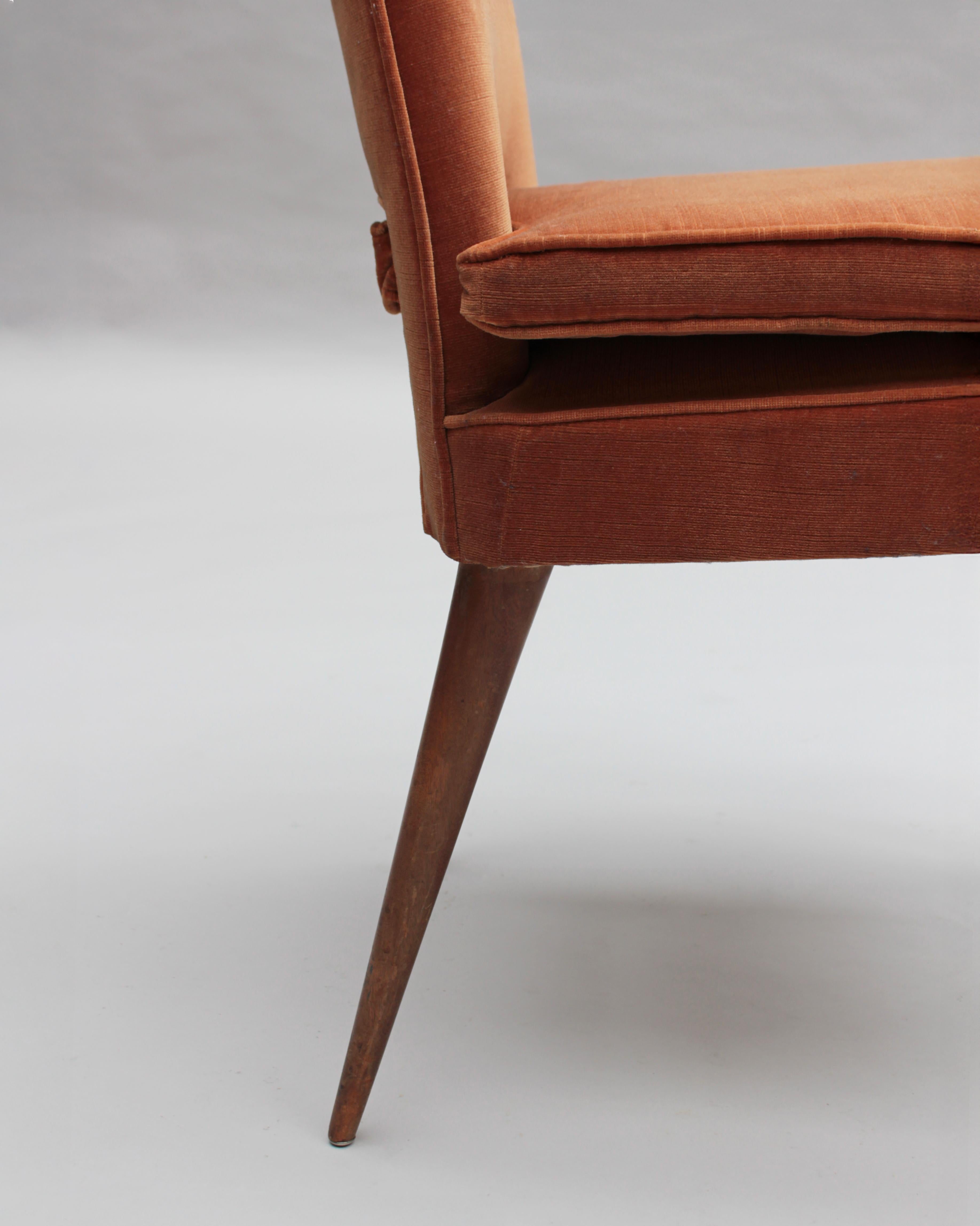 Fine French 1950s Desk Chair by Leleu For Sale 9