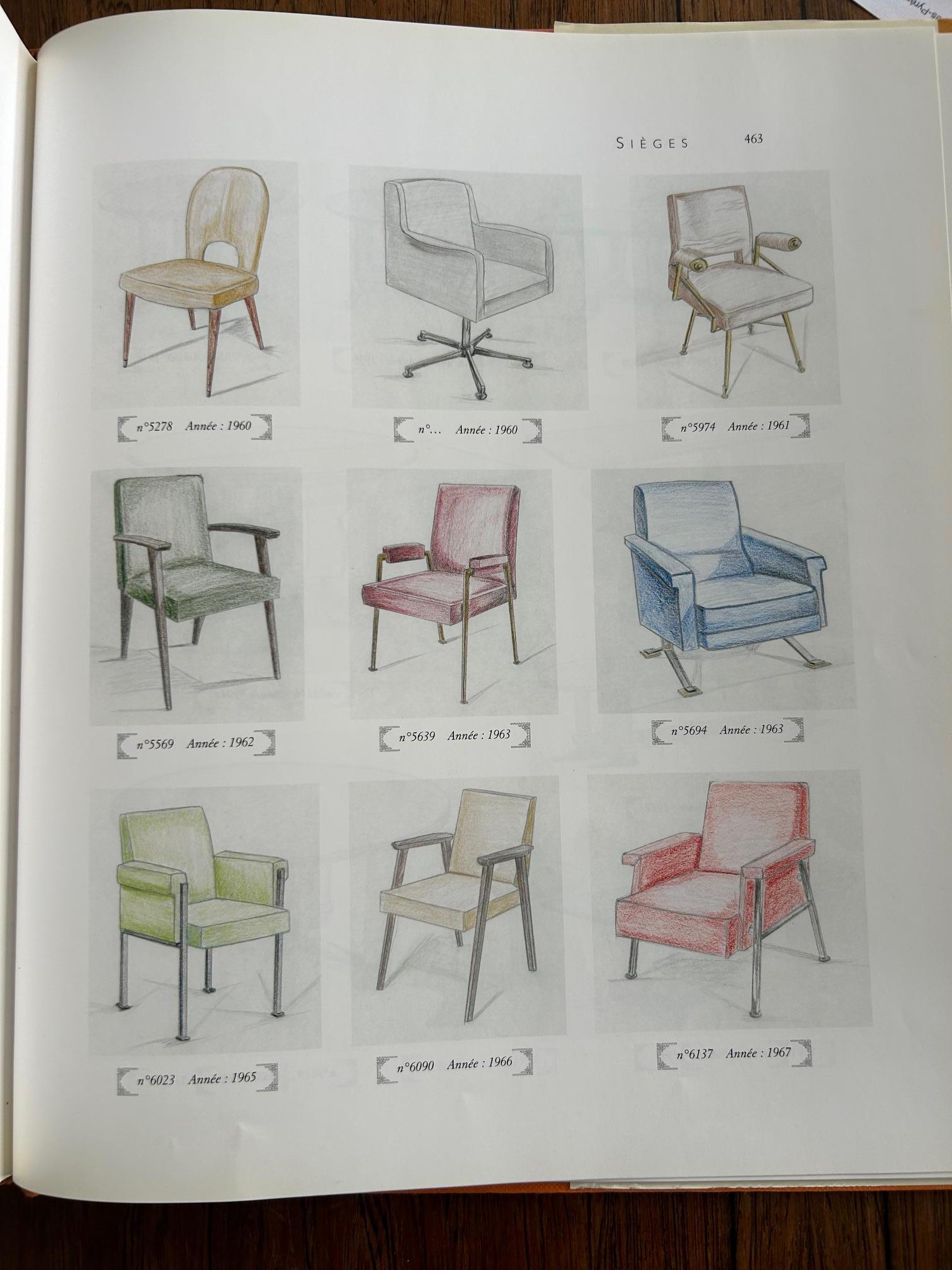 Fine French 1950s Desk Chair by Leleu For Sale 11