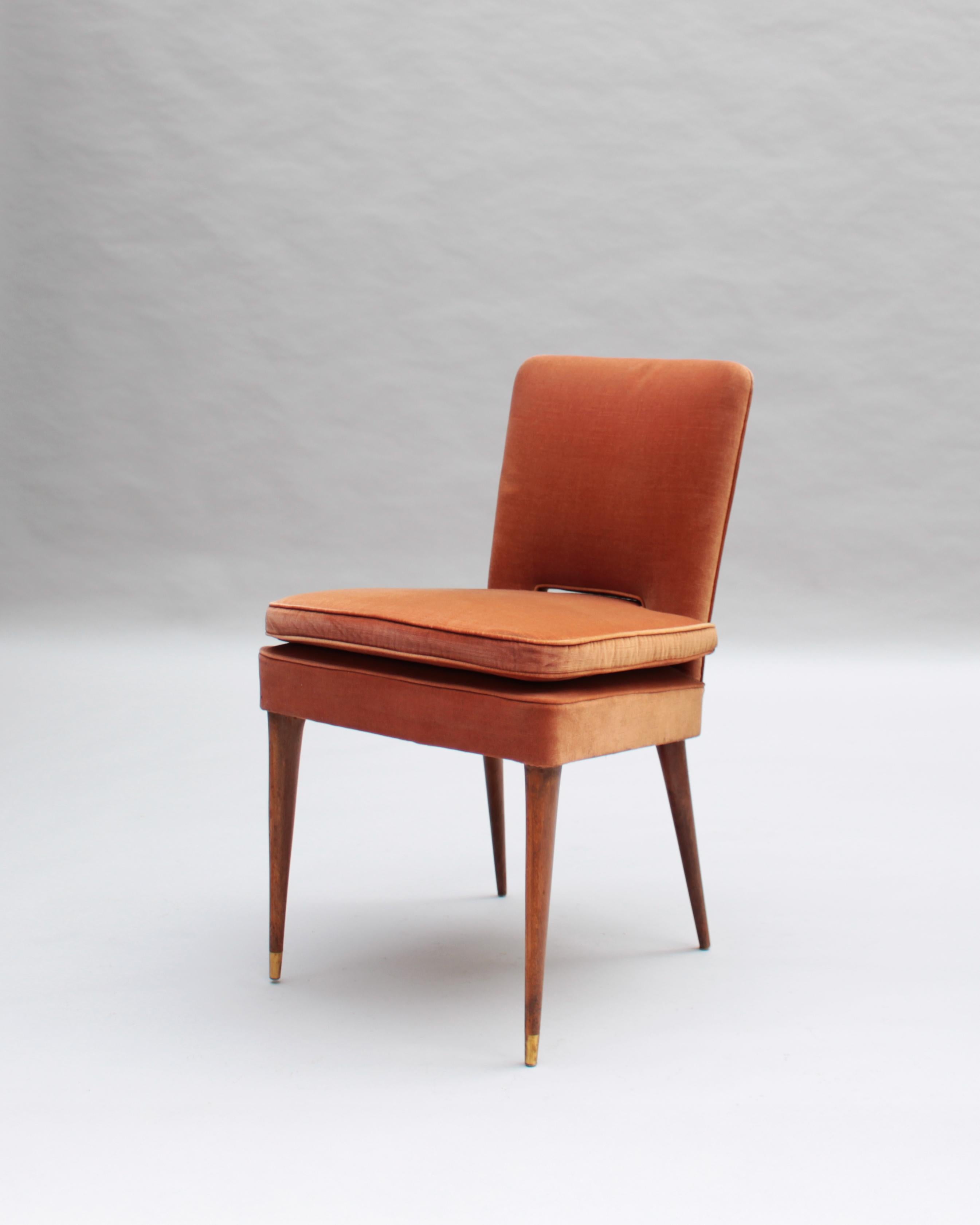 Fabric Fine French 1950s Desk Chair by Leleu For Sale