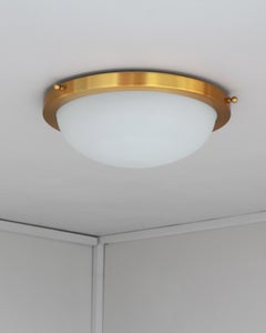 Applique en verre et laiton des années 1950 par Jean Perzel