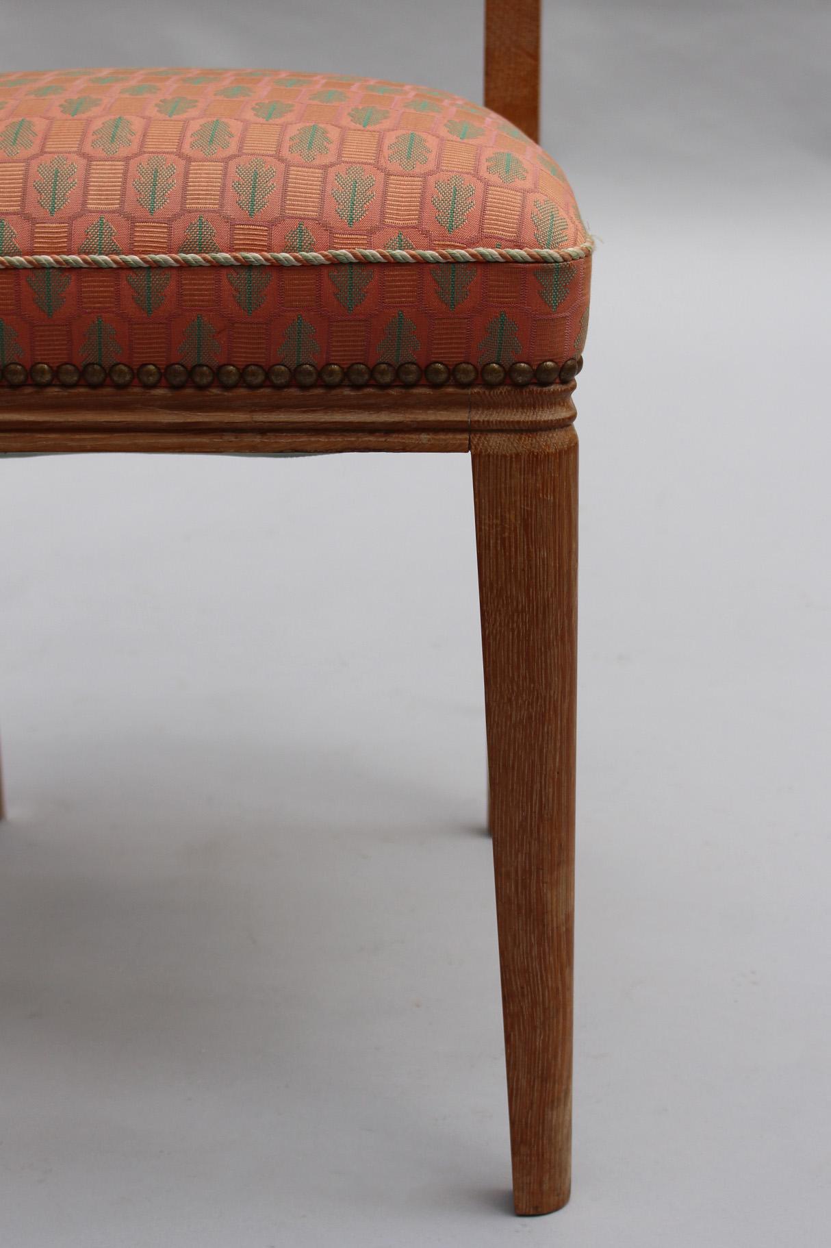 Fine French 1950s Lime Oak Chair For Sale 4