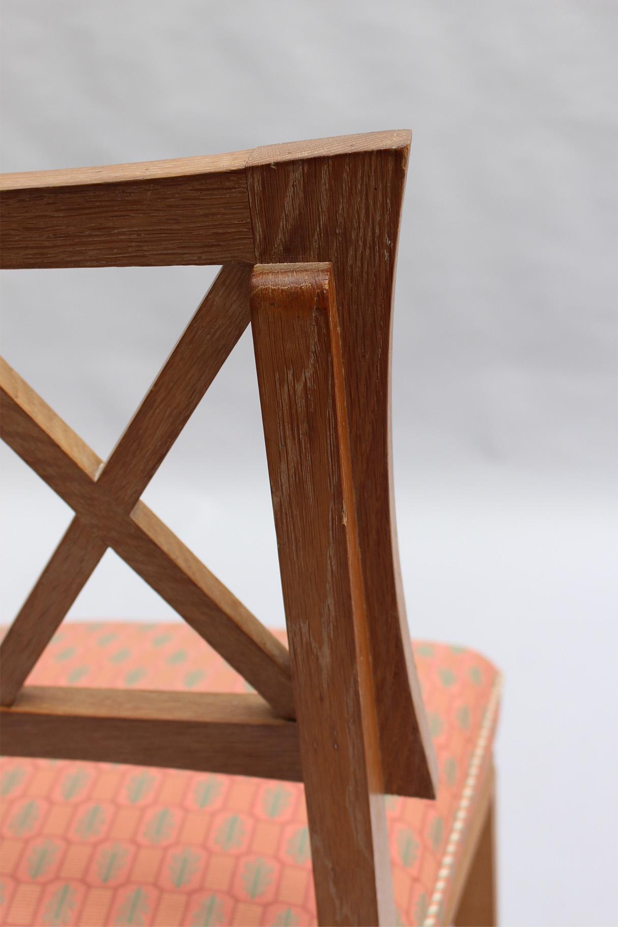 Fine French 1950s Lime Oak Chair For Sale 5