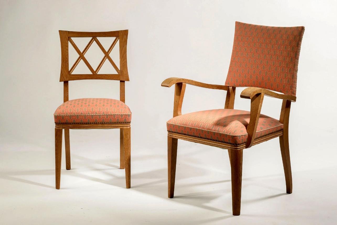 Fine French 1950s Lime Oak Chair For Sale 10