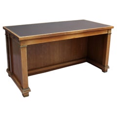 Fine French 1950's Rectangular Mahogany Desk by Jacques Adnet (2 available)