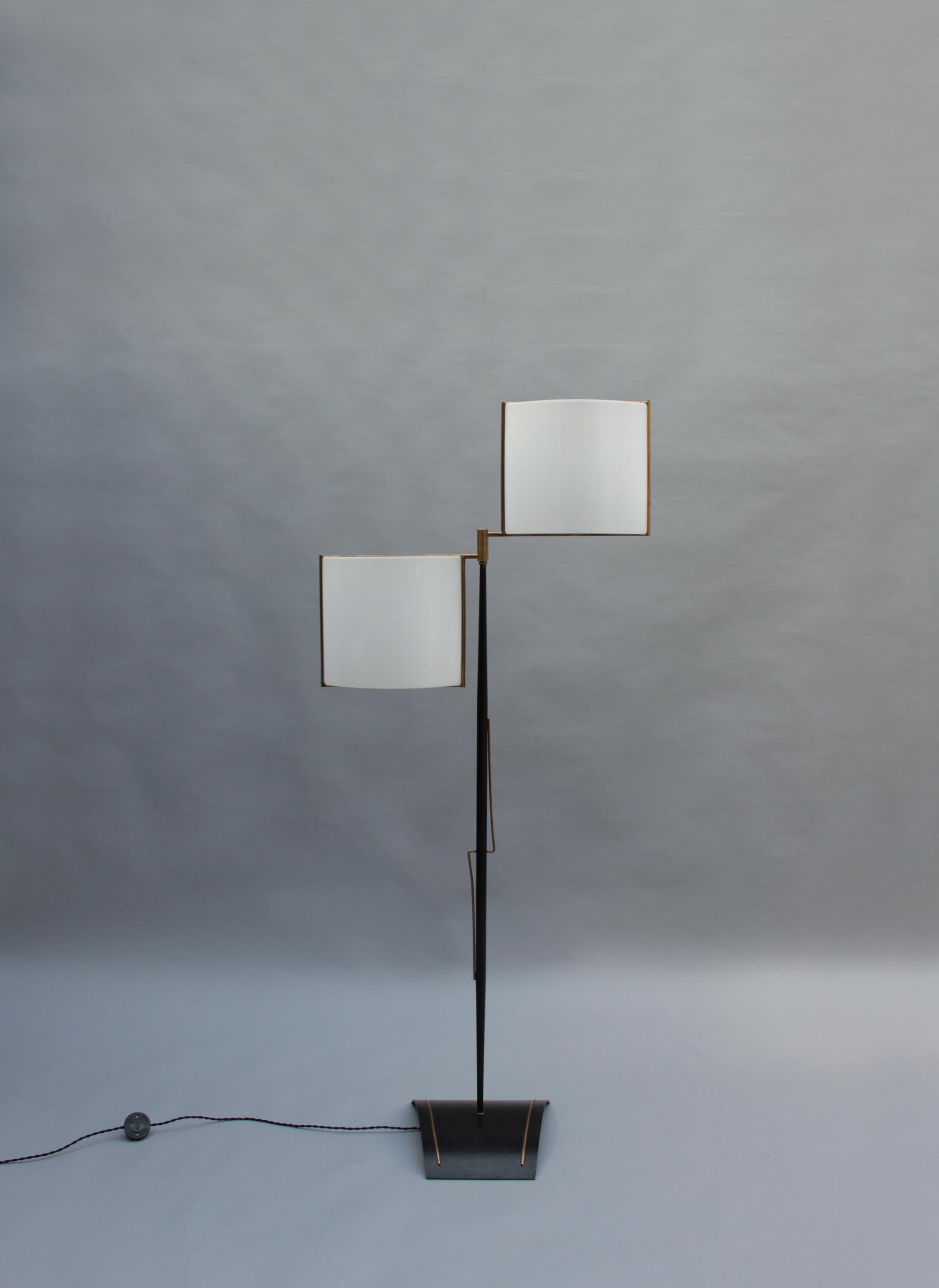 Fine French 1950s Rotating Floor Lamp by Lunel For Sale 13