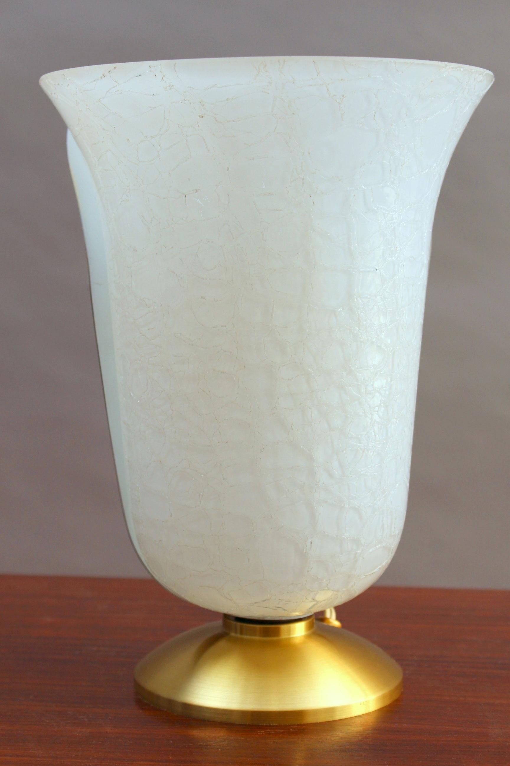 Mid-20th Century Fine French 1950s Satin Brass and White 