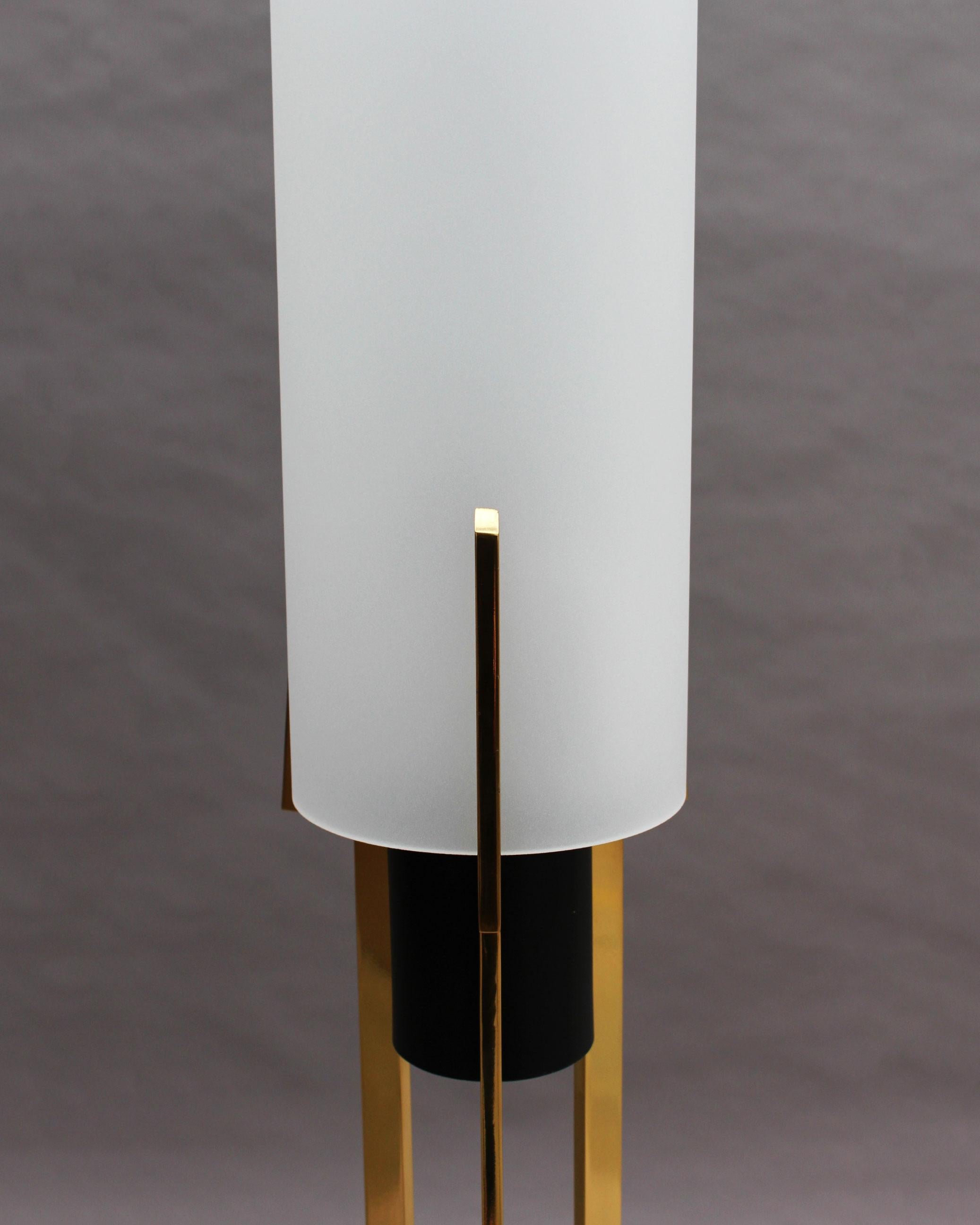 Fine French 1960s Floor Lamp by Arlus For Sale 1