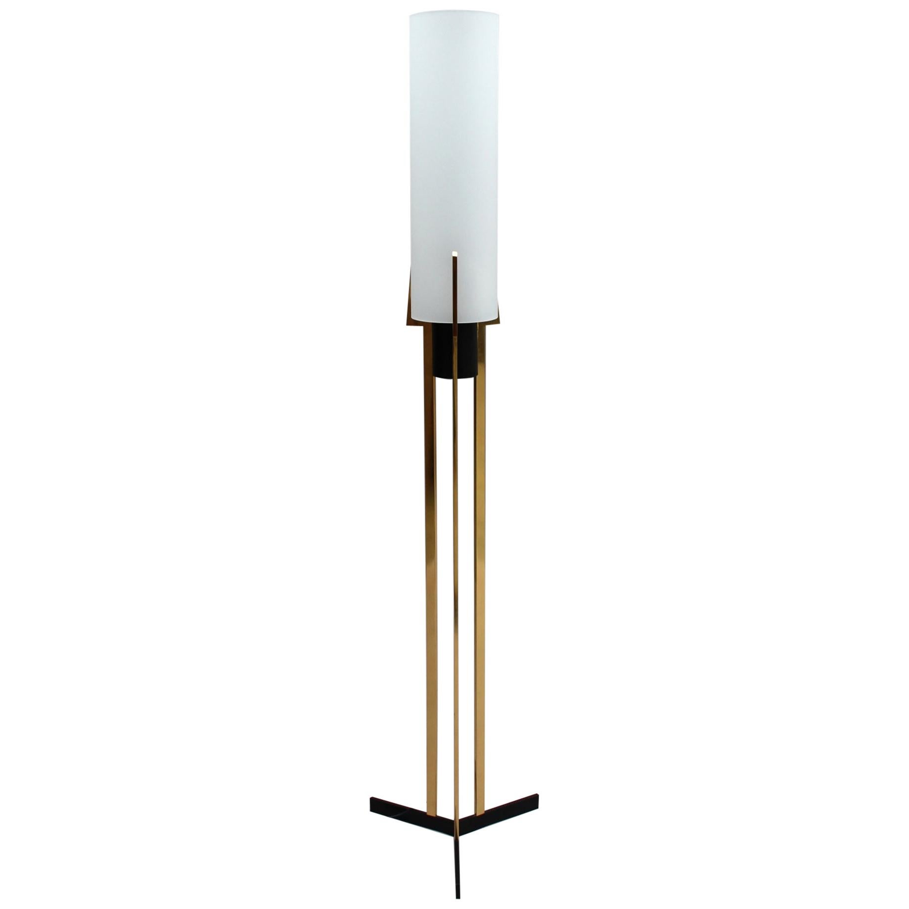 Fine French 1960s Floor Lamp by Arlus For Sale