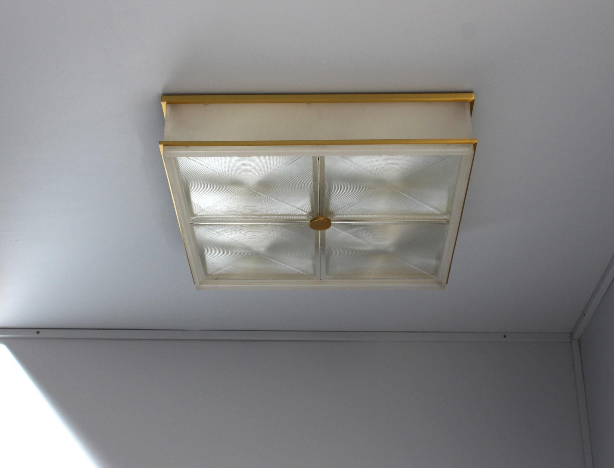 Mid-20th Century Fine French 1960s Flush Mount by Jules Leleu